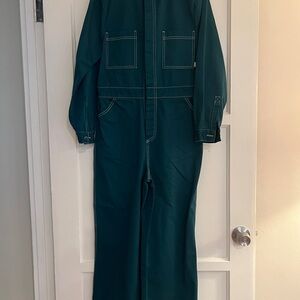 ROLLA'S Dark Green Coverall with Contrast Stitching